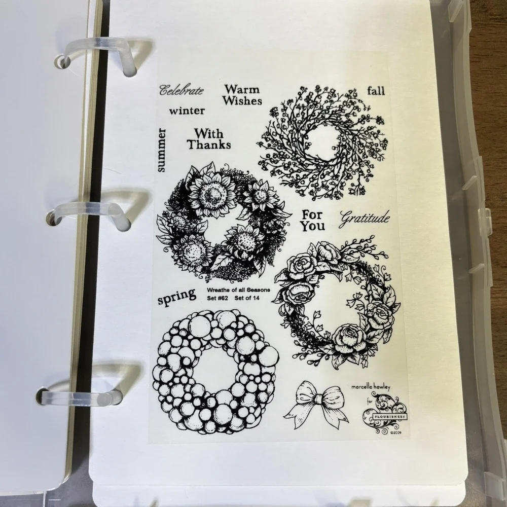 Lot of 6 Flourishes Stamp Sets Photopolymer Sets In Storage Case